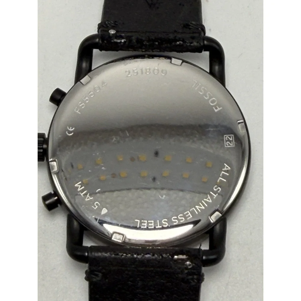 Fossil FS5504 New Battery Commuter Mens Chronograph Watch 42MM 8.5